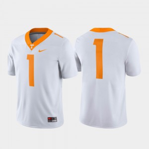 Men Tennessee Volunteers #1 White Game Jersey 942346-745