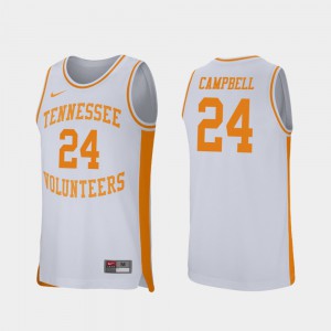 For Men Vols #24 Lucas Campbell White Retro Performance College Basketball Jersey 658688-682