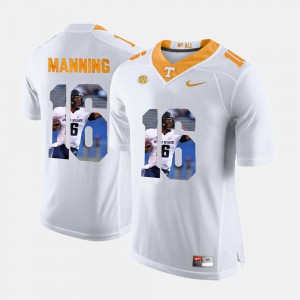 For Men Tennessee Volunteers #16 Peyton Manning White Pictorial Fashion Jersey 776374-834