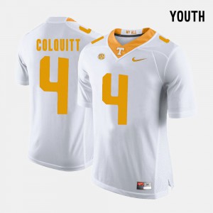 For Kids VOL #4 Britton Colquitt White College Football Jersey 804603-365