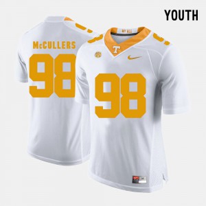Kids UT VOL #98 Daniel McCullers White College Football Jersey 688640-427