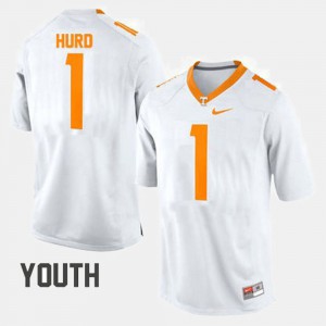 Youth Vols #1 Jalen Hurd White College Football Jersey 865484-549