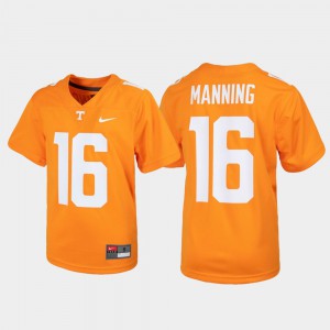 For Kids Tennessee #16 Peyton Manning Tennessee Orange Alumni Football Game Jersey 320704-378